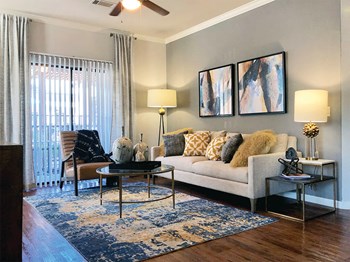 Living space at Montfair at the Woodlands apartments in Houston TX